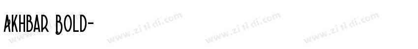 Akhbar Bold字体转换